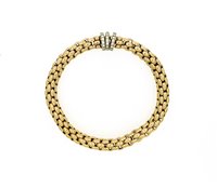 Bracciale Fope Donna Flex'It in Oro giallo Diamante 0.58 Ct 418B-BBRM